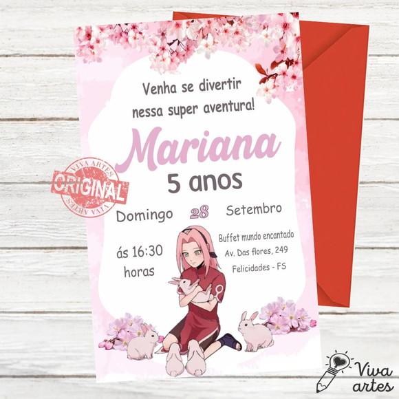 Convite Digital Sakura Menina
