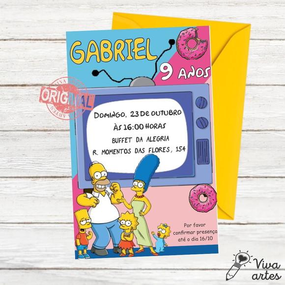 Convite Digital Simpsons