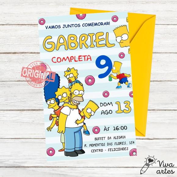 Convite Digital Simpsons