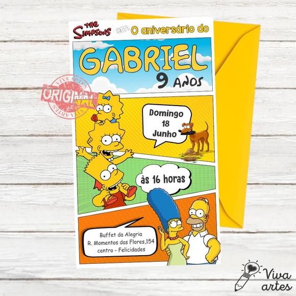 Convite Digital Simpsons