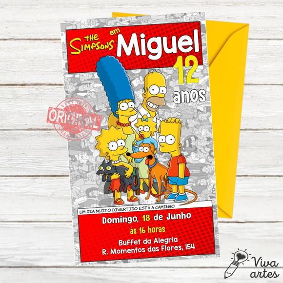 Convite Digital Simpsons