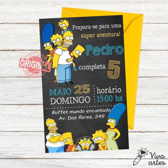Convite Digital Simpsons Homer