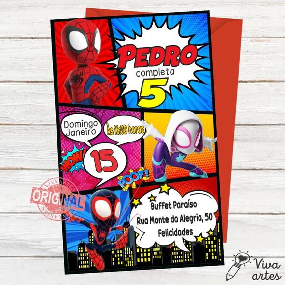 Convite Digital Spidey e Seus Amigos