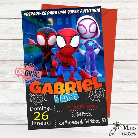 Convite Digital Spidey e Seus Amigos