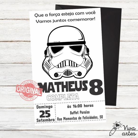 Convite Digital Star Wars