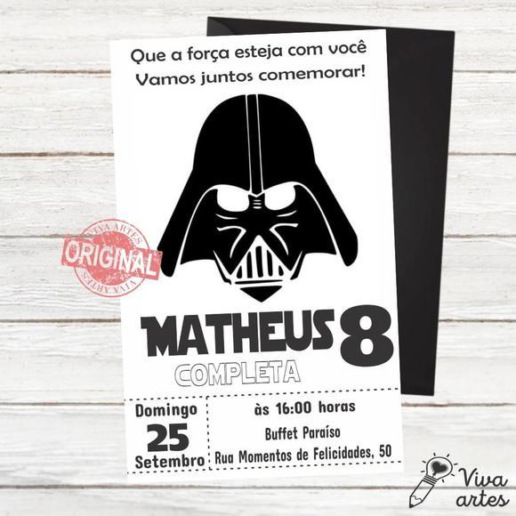 Convite Digital Star Wars