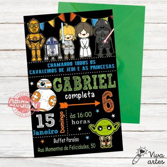Convite Digital Star Wars