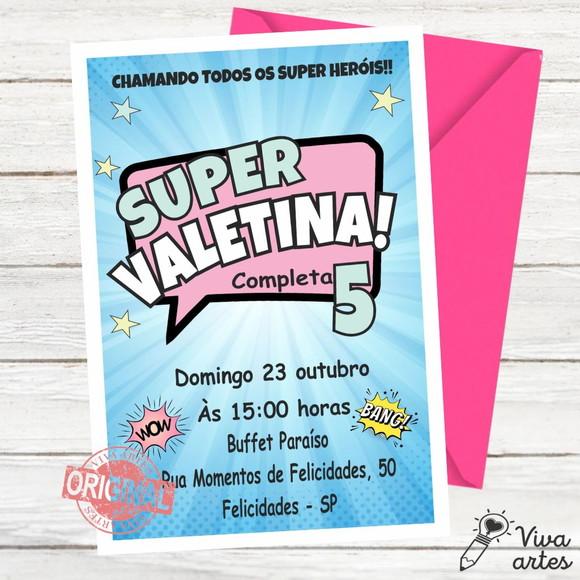Convite Digital Super Heroínas
