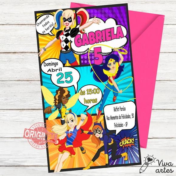 Convite Digital Super Heroínas