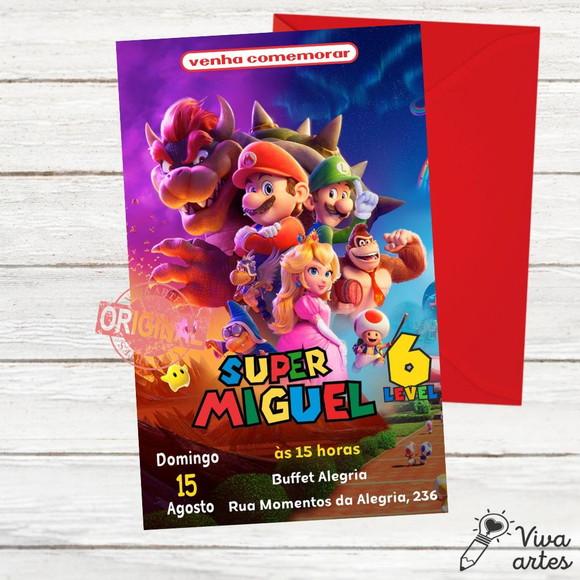 Convite Digital Super Mario Bros