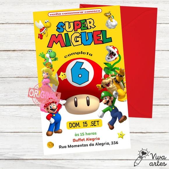 Convite Digital Super Mario Bros