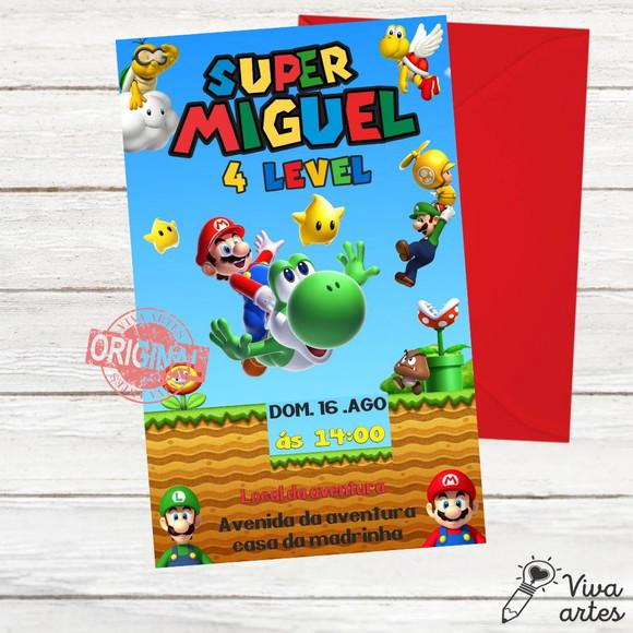 Convite Digital Super Mario Bros