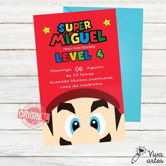 Convite Digital Super Mario Bros