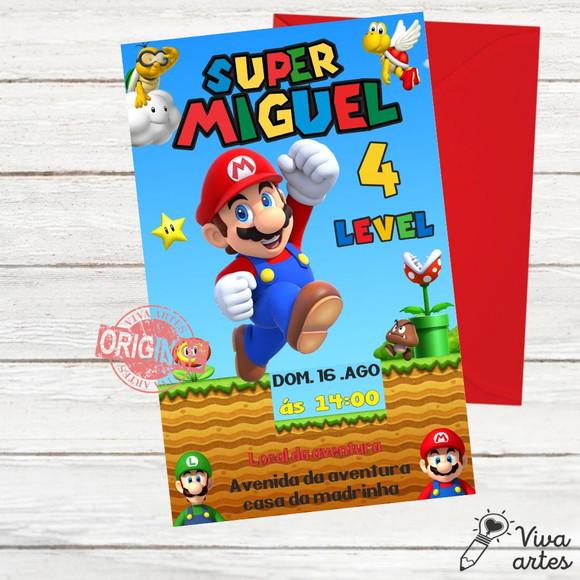 Convite Digital Super Mario Bros