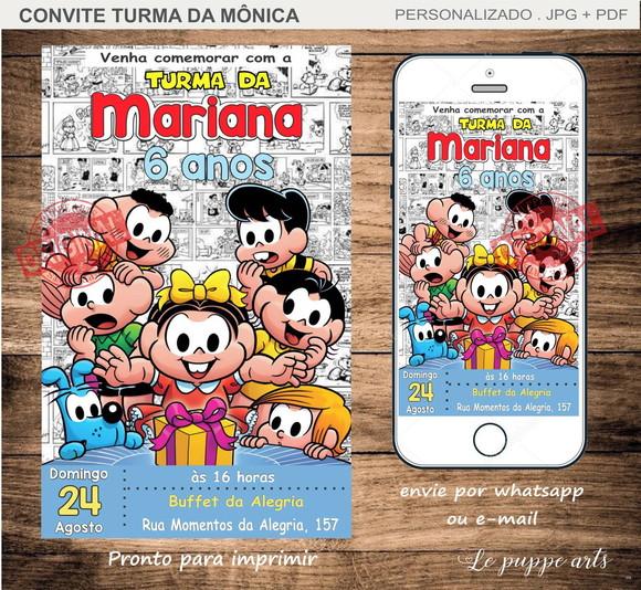 Convite Digital Turma da Mônica