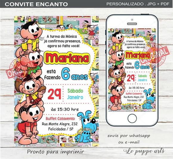 Convite Digital Turma da Mônica