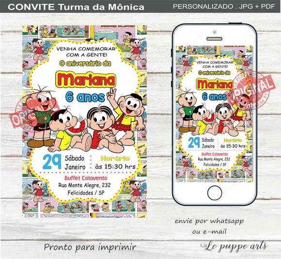 Convite Digital Turma da Mônica