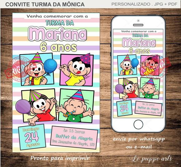 Convite Digital Turma da Mônica