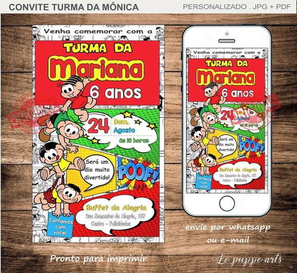 Convite Digital Turma da Mônica