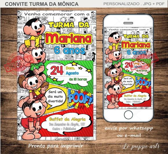 Convite Digital Turma da Mônica