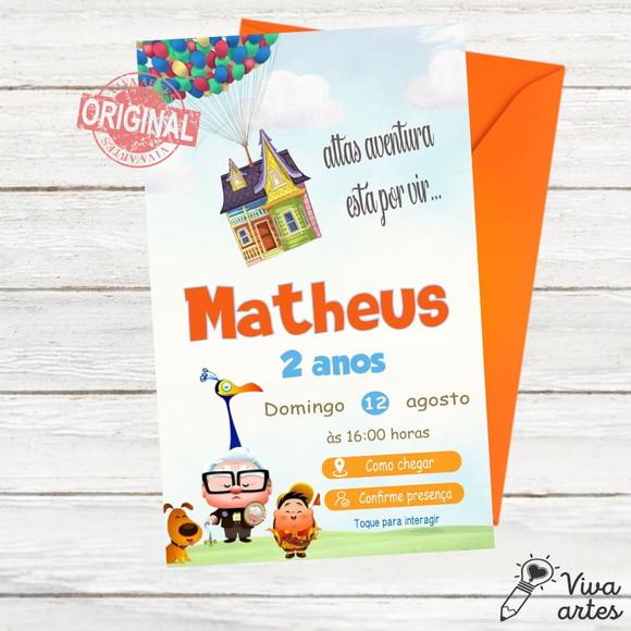 Convite Digital Up Altas Aventuras Interativo