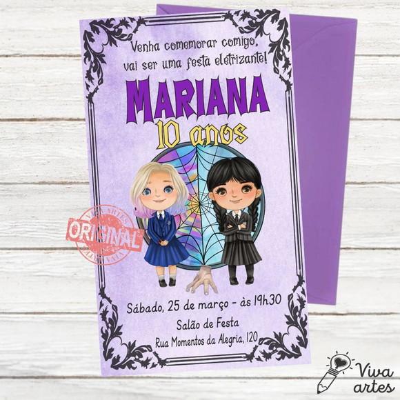 Convite Digital Wandinha Addams