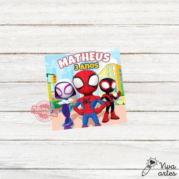 Tag Lembrancinhas Digital Spidey e Seus Amigos