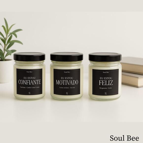 Kit de Trio de Velas Aromáticas Coleção Eu Estou