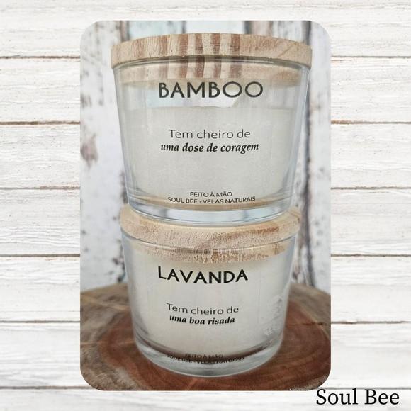 Kit Presente Velas Aromática Bamboo e Lavanda