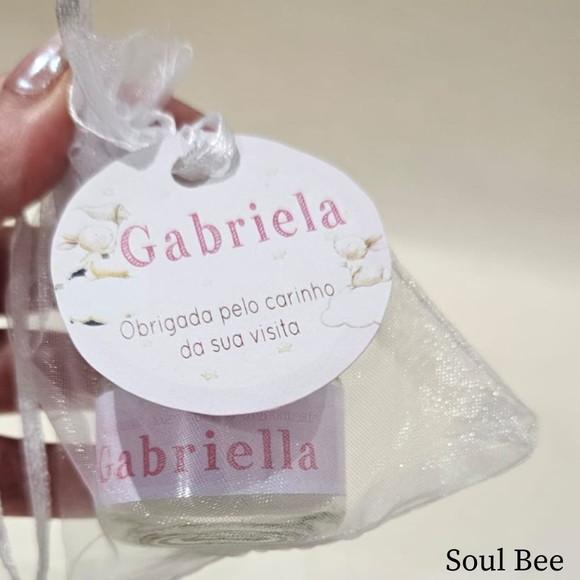Mini Vela Perfumada Maternidade Menina com Tag e Saquinho