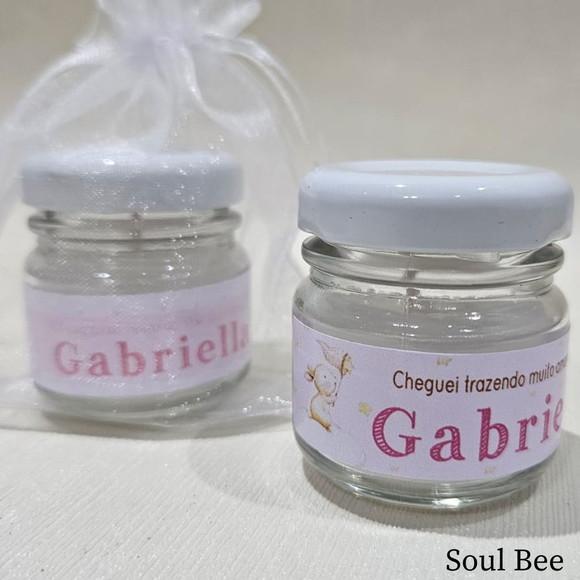 Mini Vela Perfumada Maternidade Menina com Tag e Saquinho