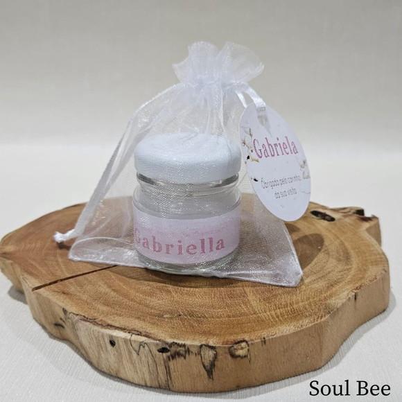 Mini Vela Perfumada Maternidade Menina com Tag e Saquinho