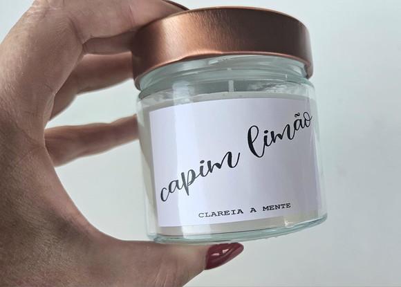 Vela Aromática Equilíbrio Capim Limão - Coleção Good Vibes
