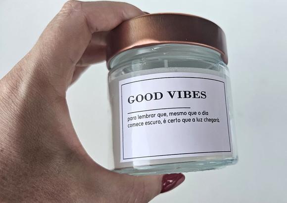 Vela Aromática Perfumada Premium Good Vibes