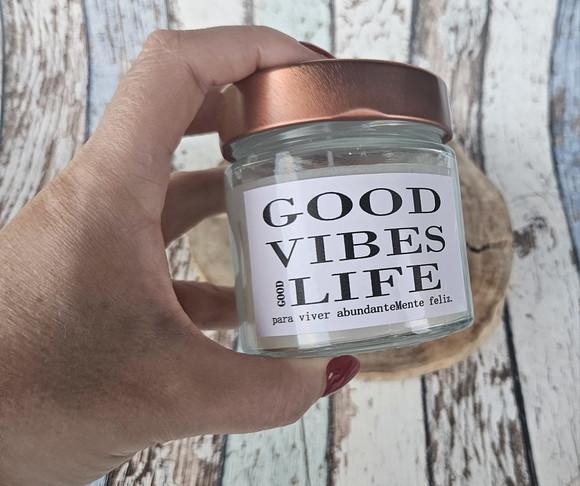 Vela Aromática Perfumada Premium Good Vibes