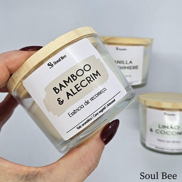 Vela Perfumada Coleção Aura - Bamboo e Alecrim - 150g