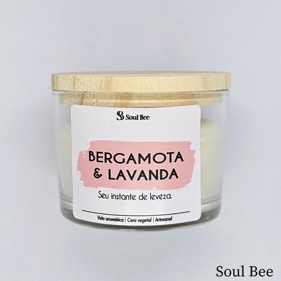 Vela Perfumada Coleção Aura - Bergamota & Lavanda- 150g