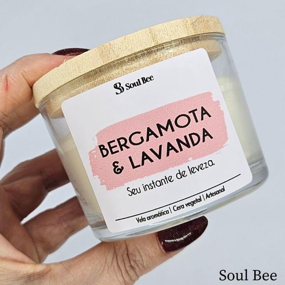 Vela Perfumada Coleção Aura - Bergamota & Lavanda- 150g