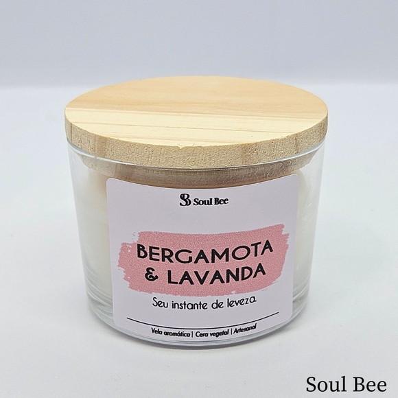 Vela Perfumada Coleção Aura - Bergamota & Lavanda- 150g