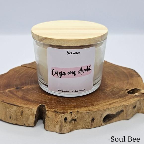 Vela Perfumada Coleção Aura - Cereja com Avelã - 150g