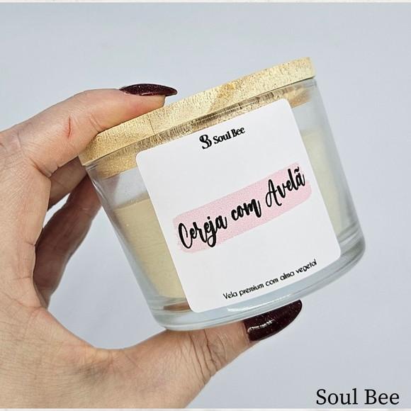 Vela Perfumada Coleção Aura - Cereja com Avelã - 150g