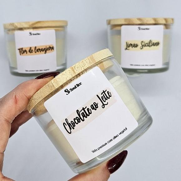 Vela Perfumada Coleção Aura - Chocolate ao Leite - 150g