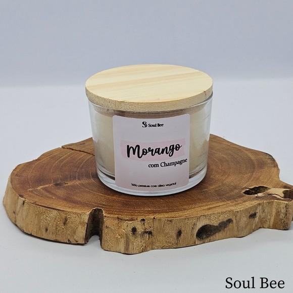 Vela Perfumada Coleção Aura - Morango com Champagne- 150g