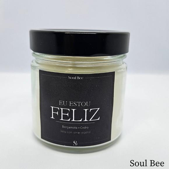 Vela Perfumada Coleção Eu Estou Feliz/ Bergamota + Cedro 250