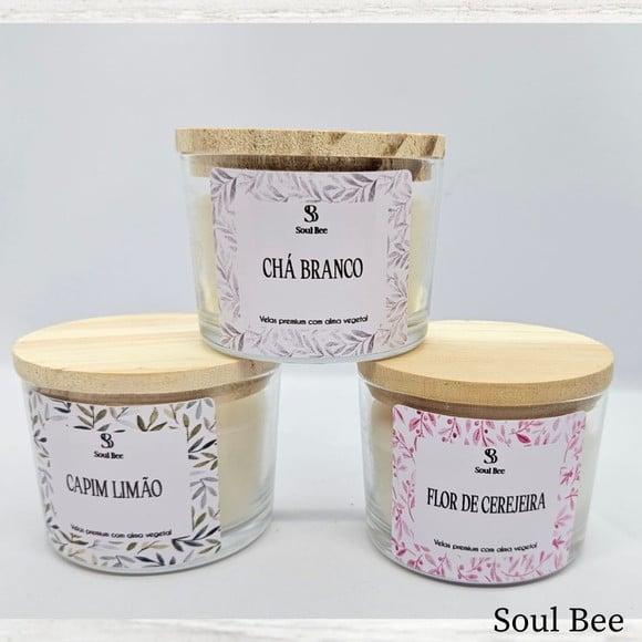 Vela Perfumada Trio de Velas Aromáticas - Presente com Alma