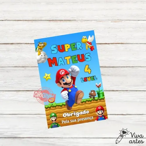 Arte Digital - Tag Lembrancinhas Mario Bros