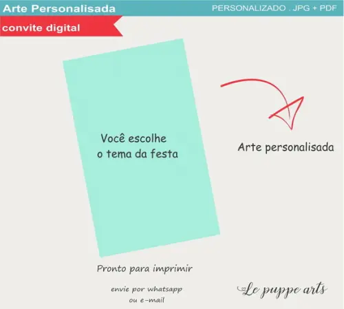 Arte Digital Personalisada - Convite Digital
