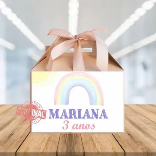 Caixa Maleta Digital Arco-íris - Artes Lembrancinha