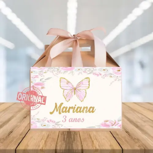 Caixa Maleta Digital Borboletas - Artes Lembrancinha