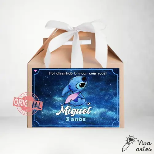 Caixa Maleta Digital Lilo & Stitch - Artes Lembrancinha
